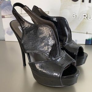 Marco Santi Natalie Black Platform Peep Toe Stilet